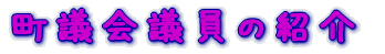 町議会議員の紹介