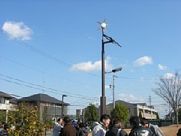 太陽光の街灯の写真